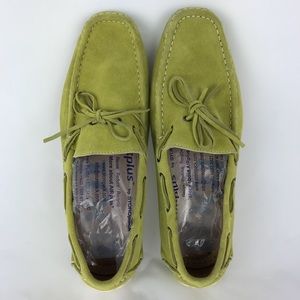 Mens 1901 suede driving loafer moc shoe green 10.5